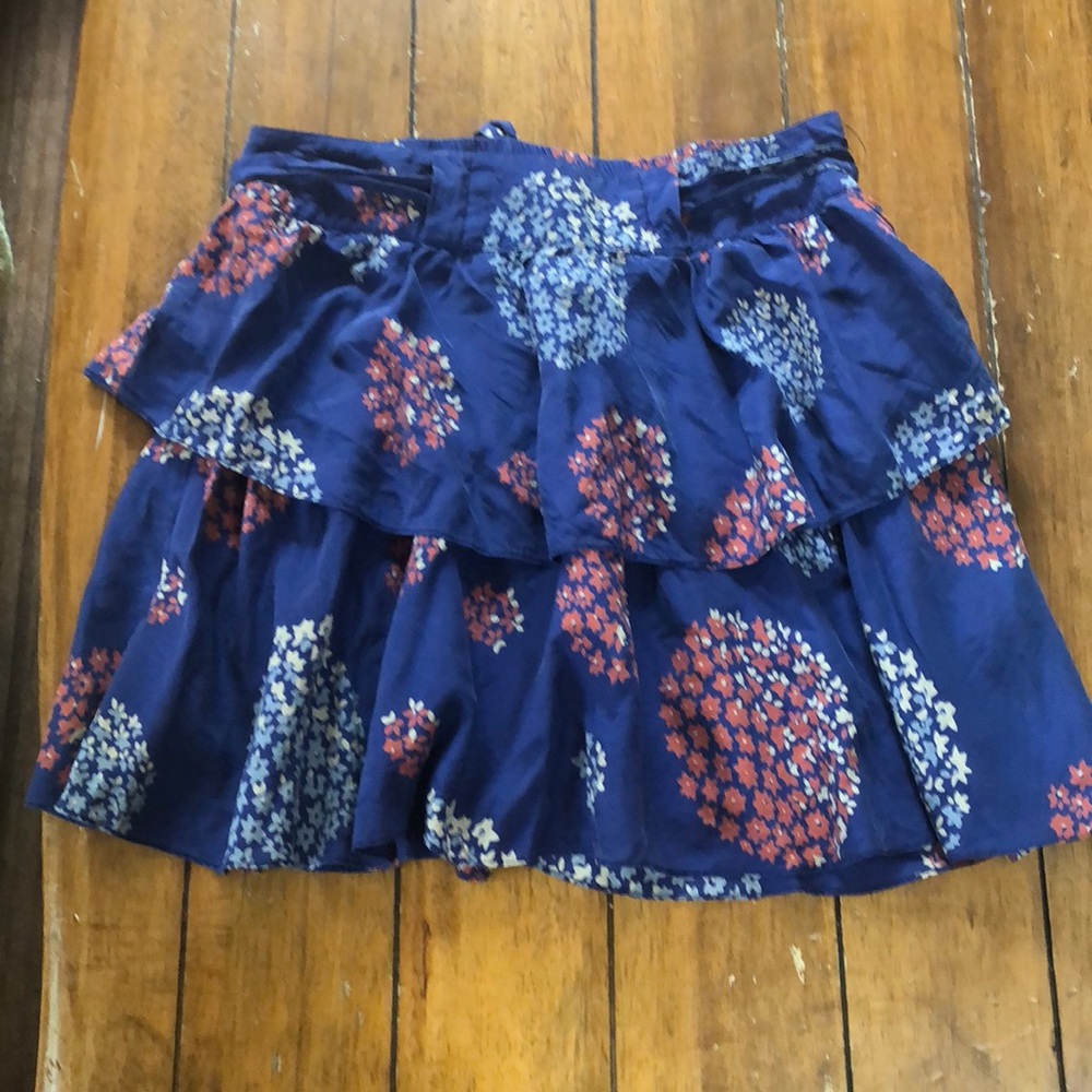 Anthropologie Odille purple floral skirt sz 10